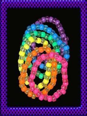 Scene Rave Glitter Rainbow Kandi Set